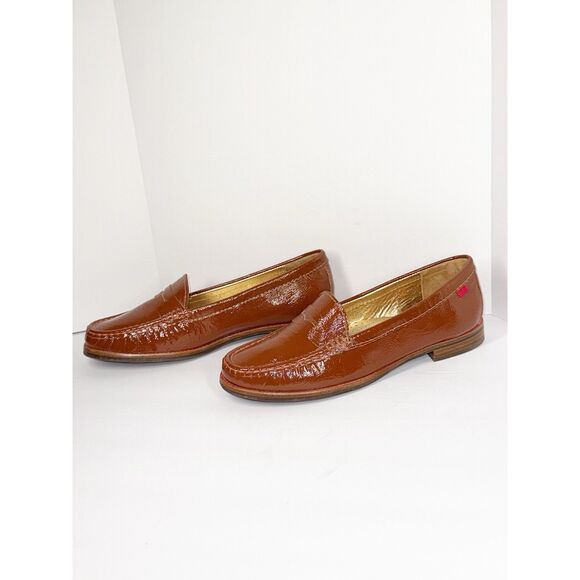 Marc Joseph East Village Leather Penny Loafer NEW Size 7.5 Patent Cognac Brown - Picture 4 of 16